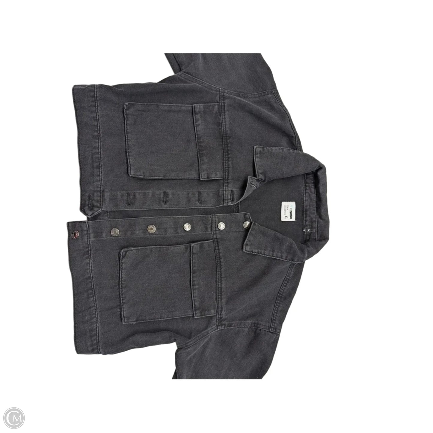Jacket Denim By Ci Sono In Black Denim, Size: Xl