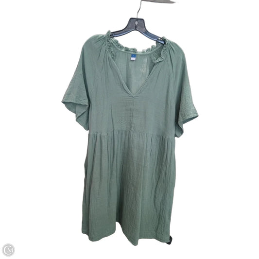 Dress Casual Midi By Old Navy In Green, Size: L