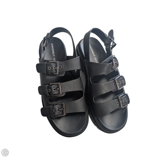 Sandals Flats By Sincerely Jules In Black, Size: 8.5