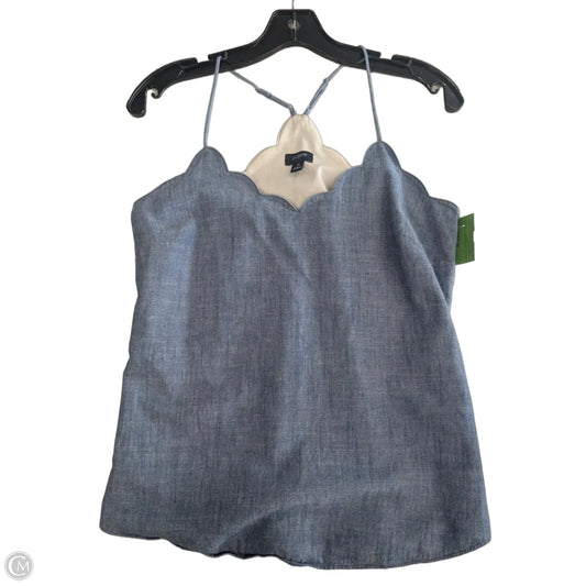 Top Sleeveless By J. Crew In Blue Denim, Size: Xs