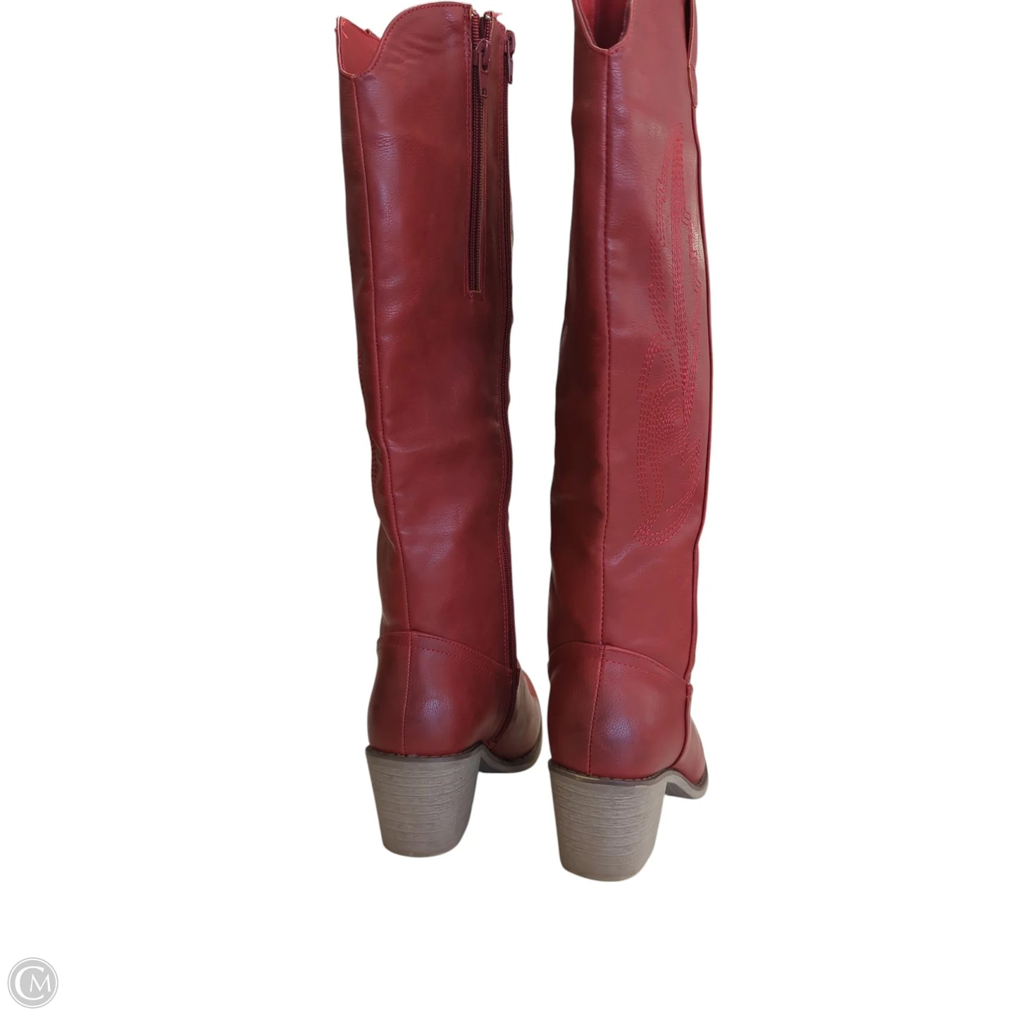 Boots Western By Pierre Dumas In Red, Size: 6.5