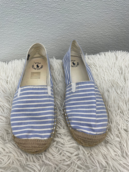 Blue White Shoes Flats Espadrille Polo Ralph Lauren, Size 7