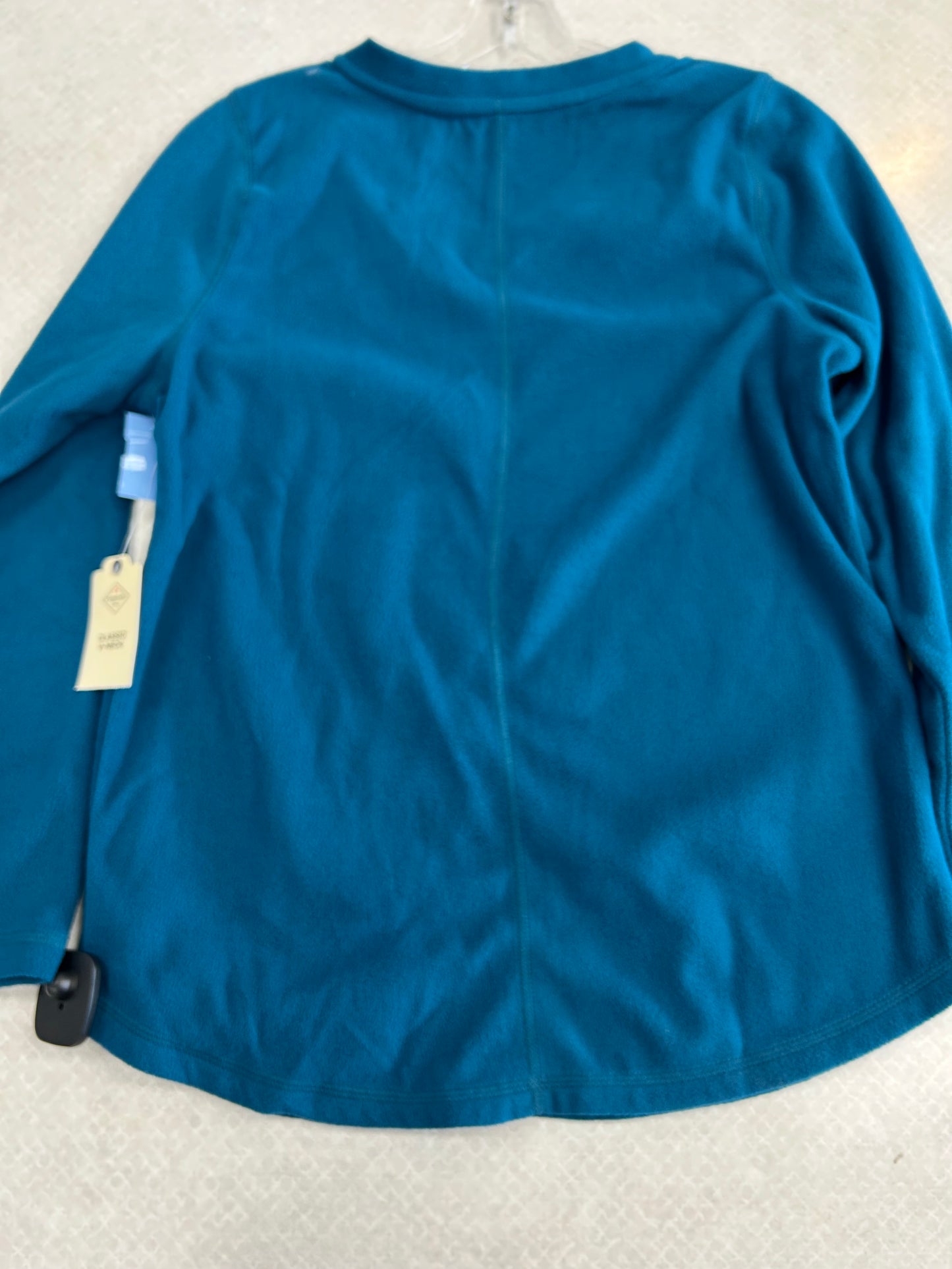 Top Long Sleeve Fleece Pullover By St Johns Bay In Teal, Size: S