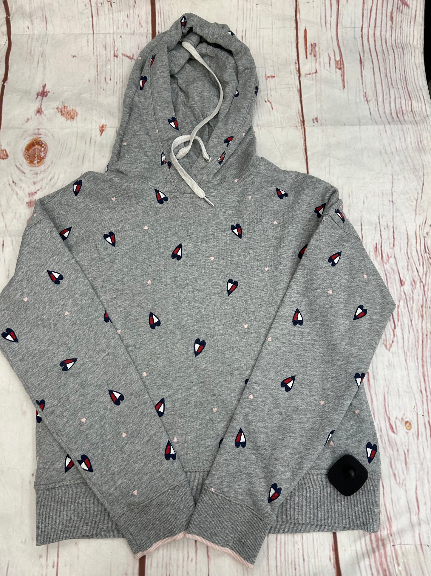 Sweatshirt Hoodie By Tommy Hilfiger In Grey, Size: S