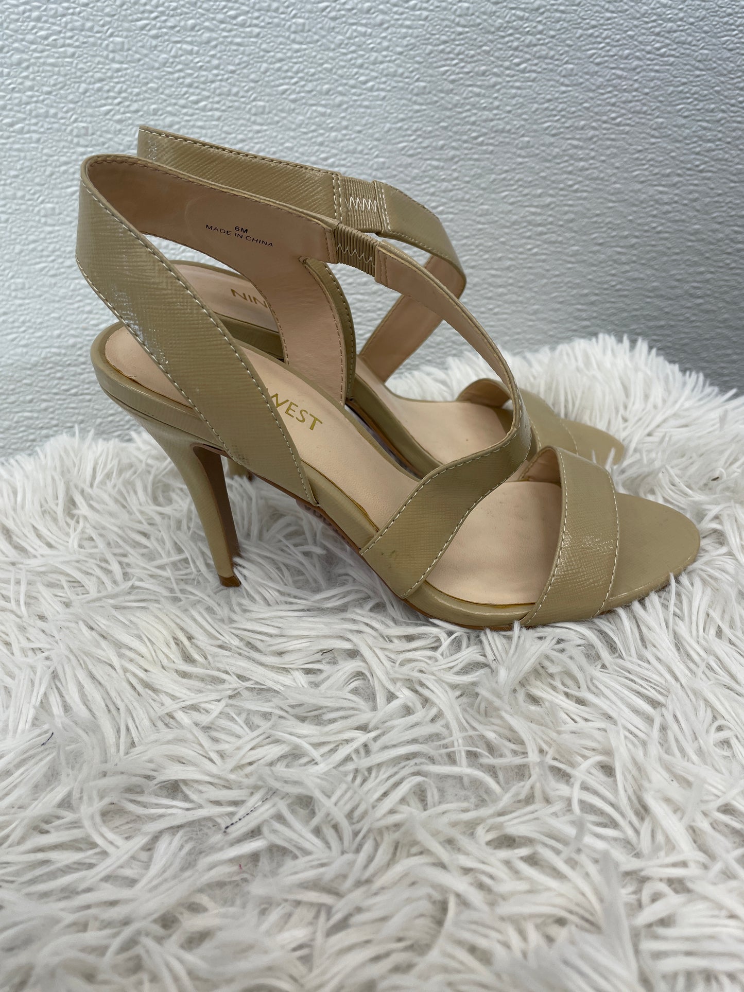 Nude Shoes Heels Stiletto Nine West, Size 6