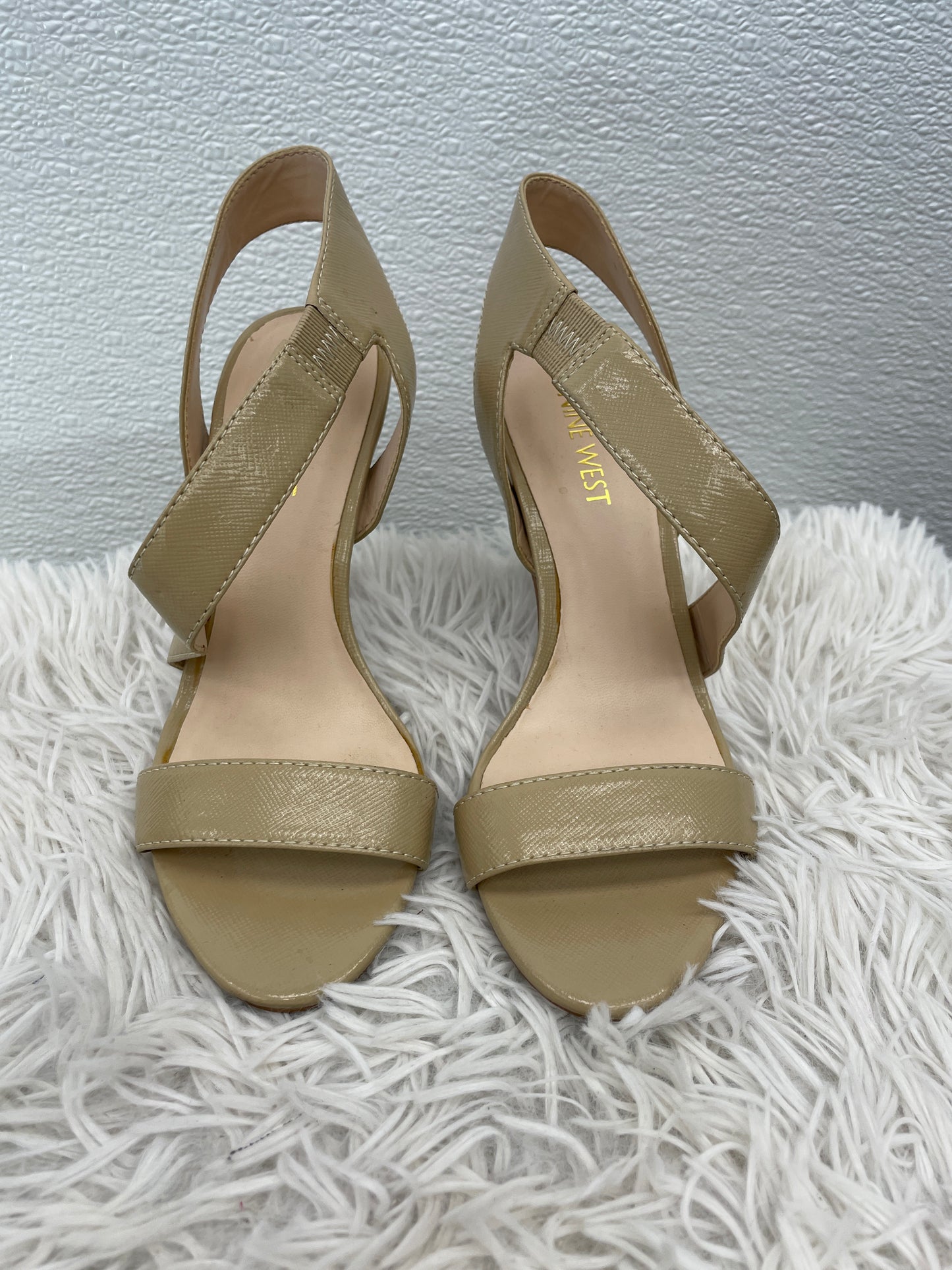 Nude Shoes Heels Stiletto Nine West, Size 6