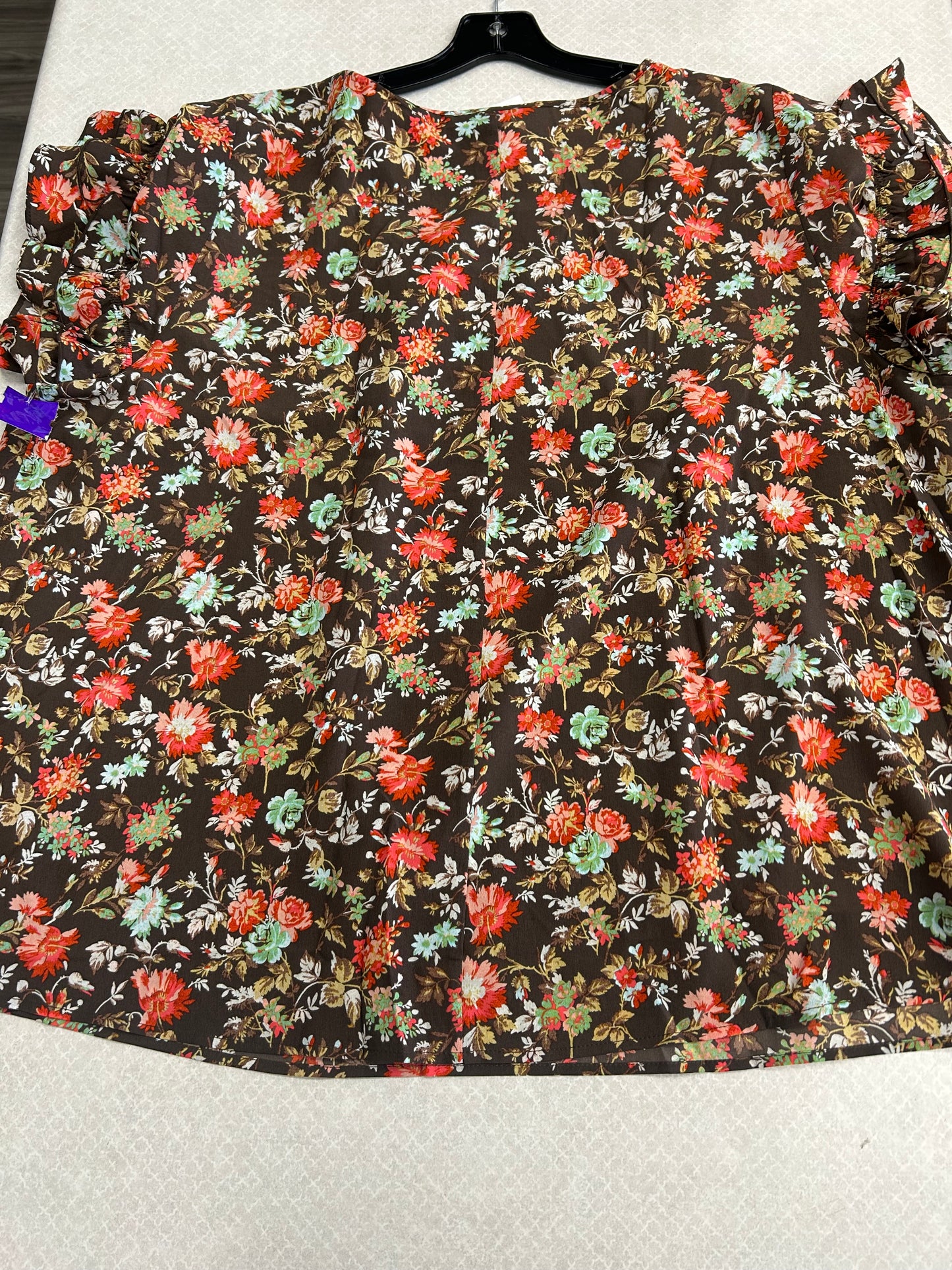 Top Short Sleeve By Lane Bryant In Floral, Size: 3x