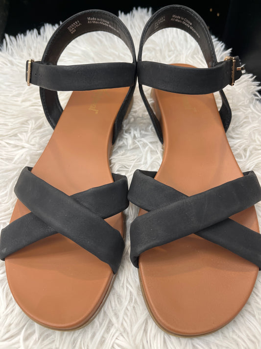 Black Sandals Flats Xappeal, Size 9