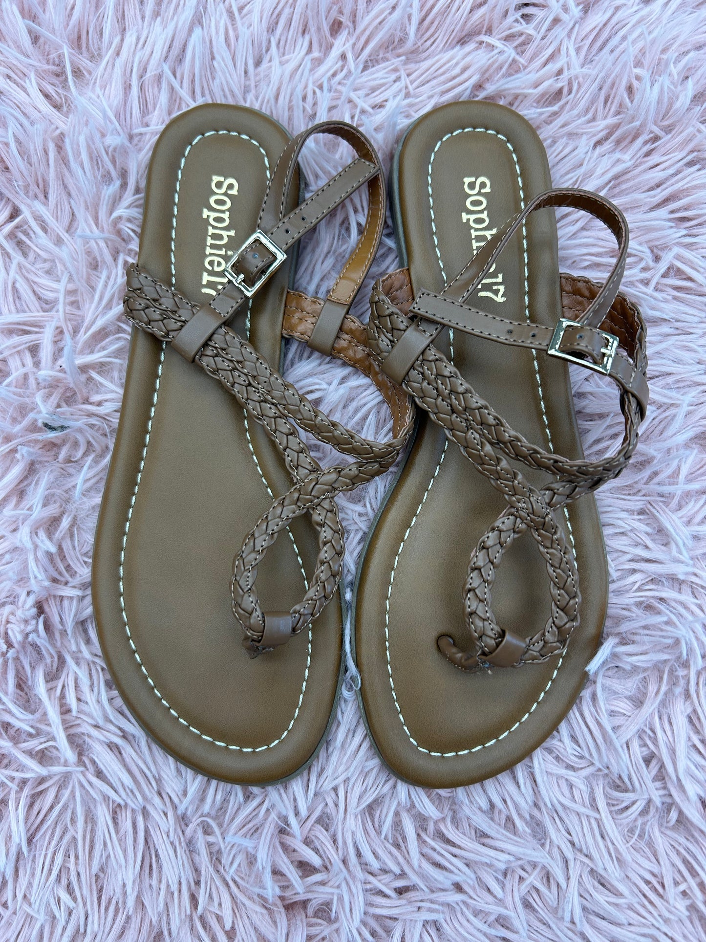 Brown Sandals Flats Clothes Mentor, Size 7