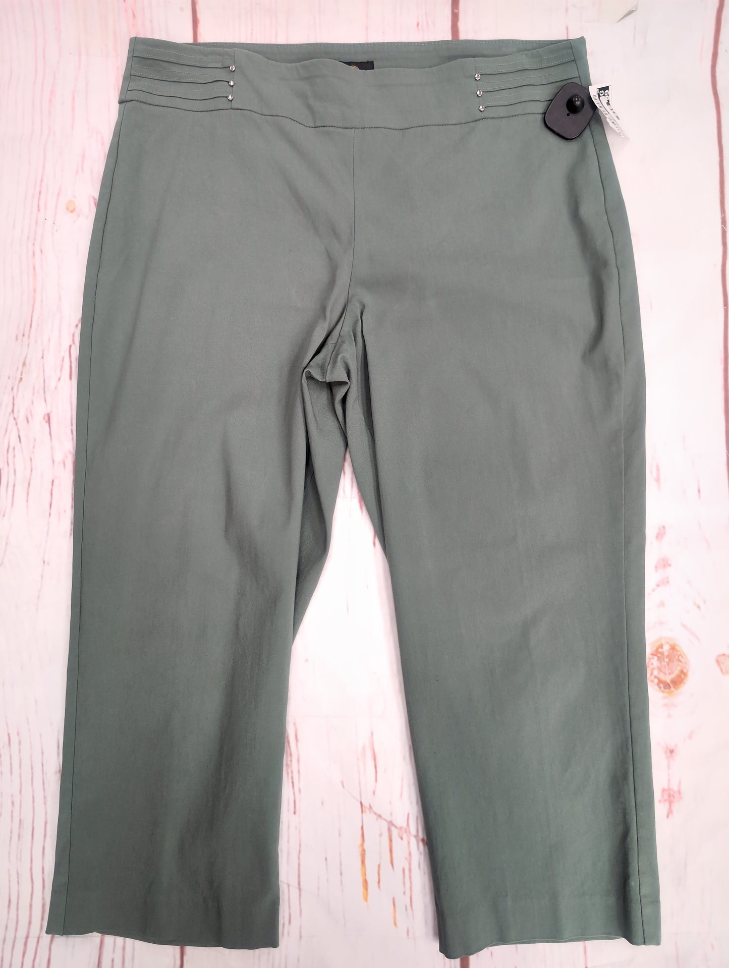 Capris By Jm Collections In Sage, Size: L