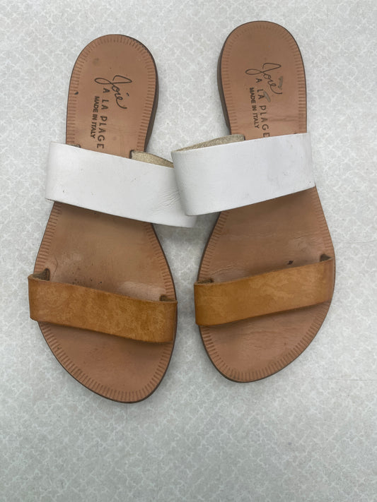 White Sandals Flats Joie, Size 6.5