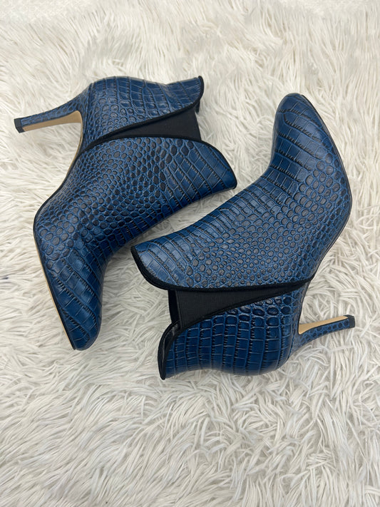 Boots Ankle Heels By White House Black Market In Blue Black, Size: 6.5