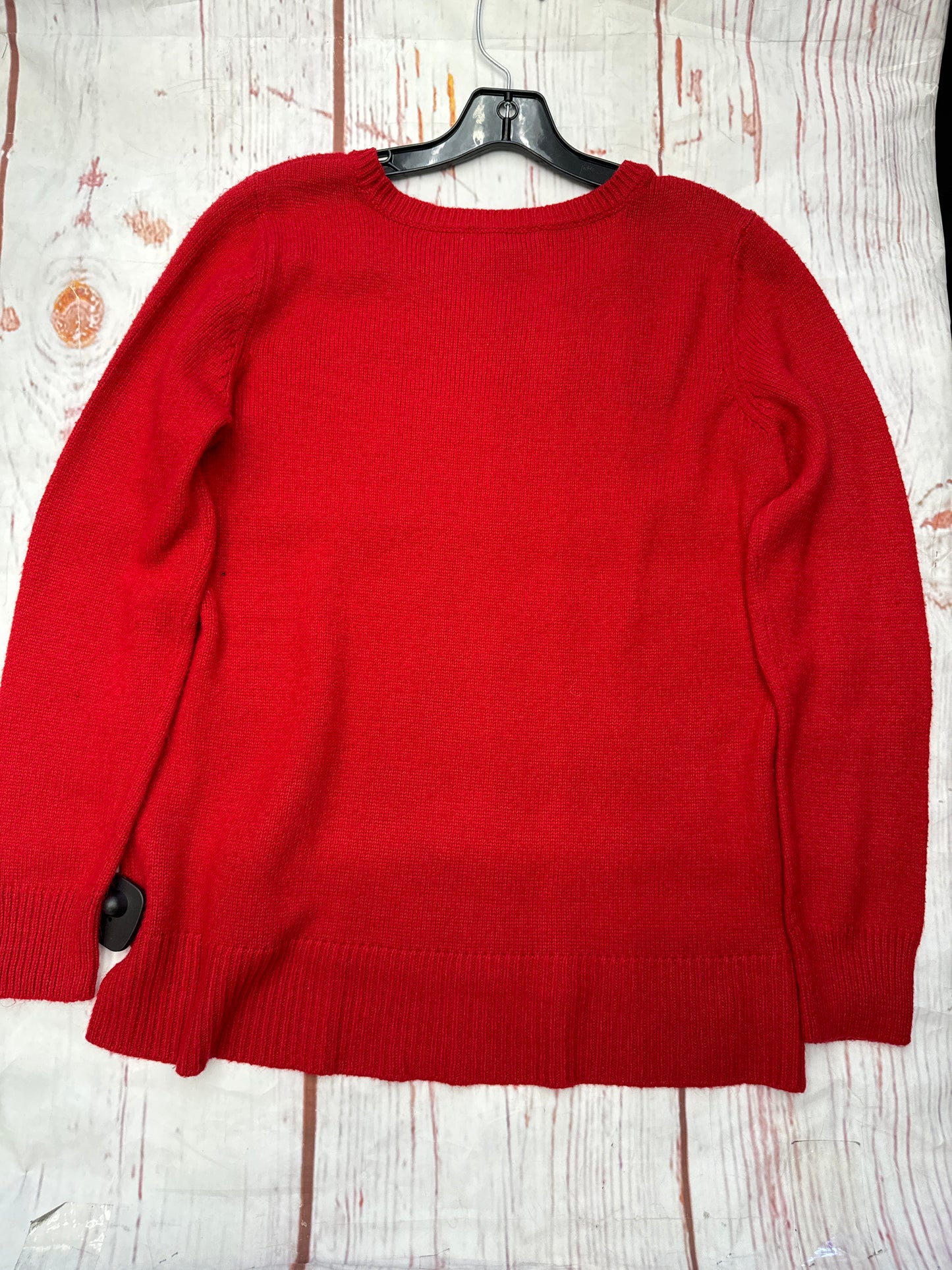 Sweater By Clothes Mentor In Red Black, Size: L