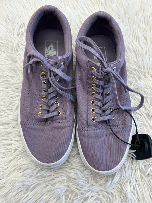 Shoes Sneakers By Vans In Purple, Size: 8.5