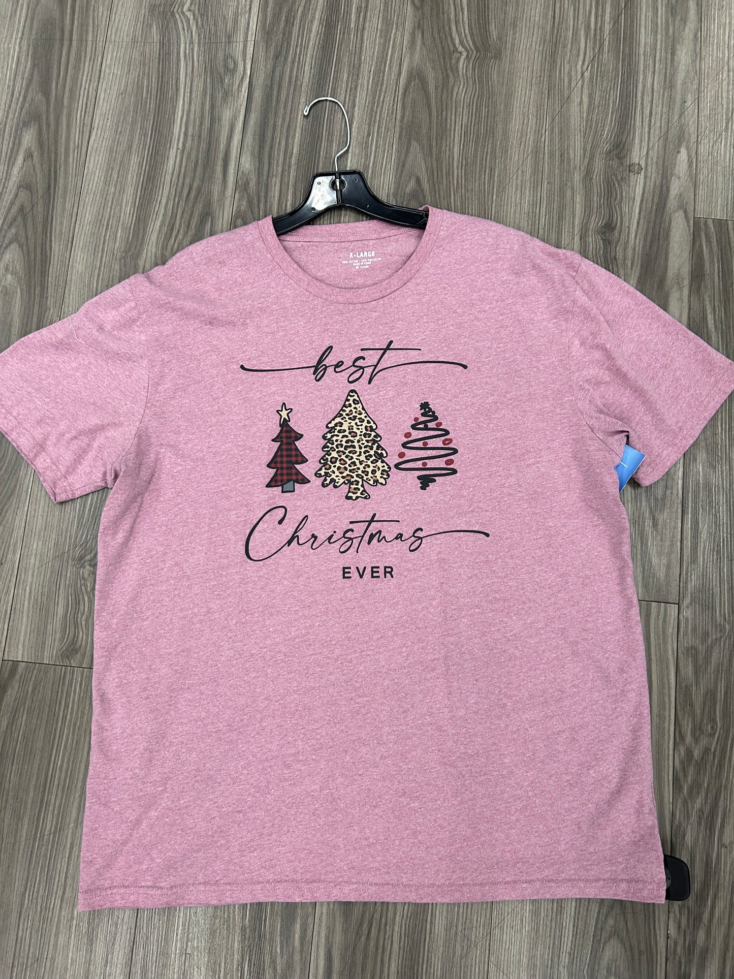 Top Short Sleeve Basic By Clothes Mentor In Pink, Size: Xl