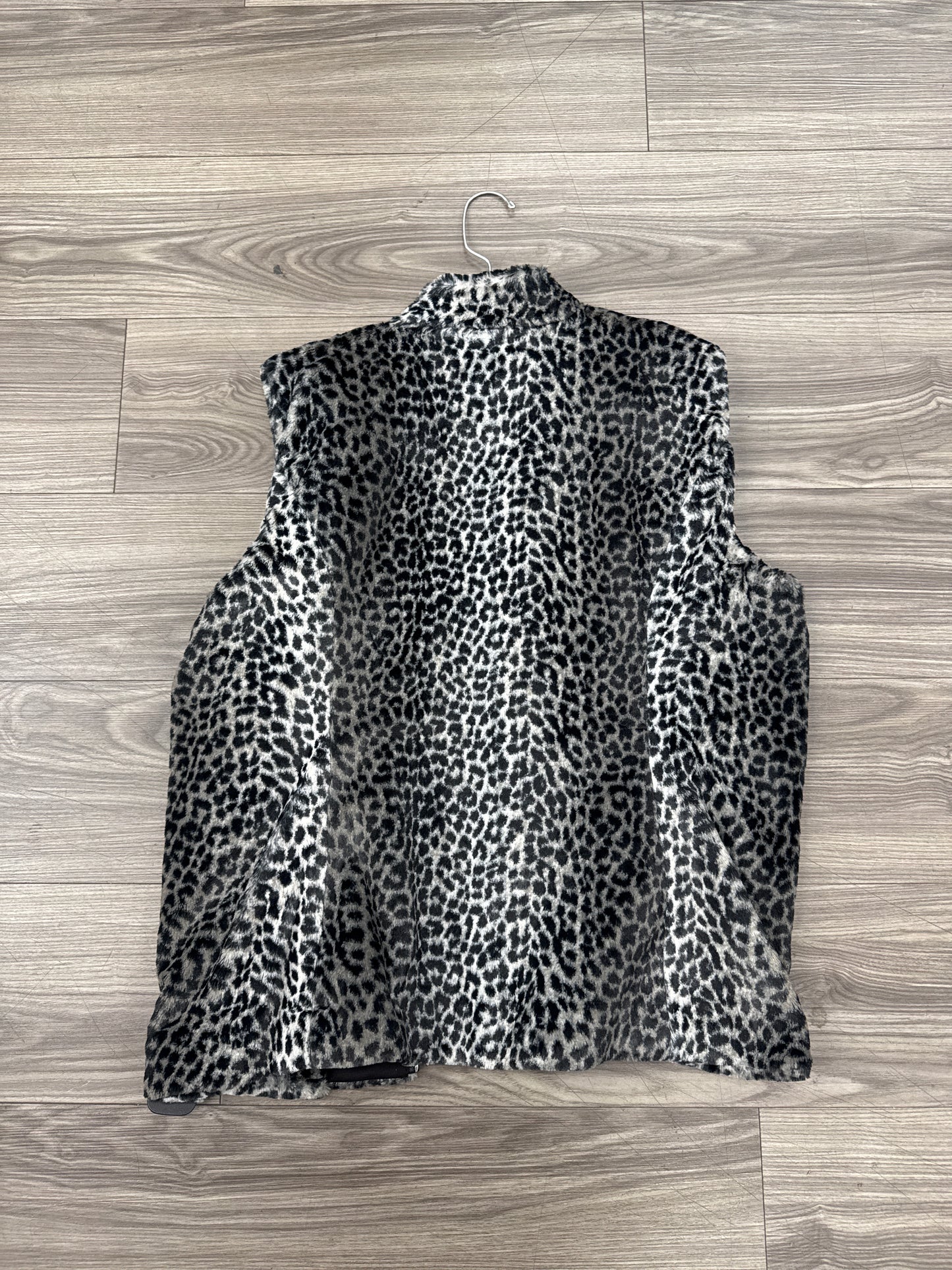 Vest Faux Fur & Sherpa By Jm Collections In Leopard Print, Size: Xl