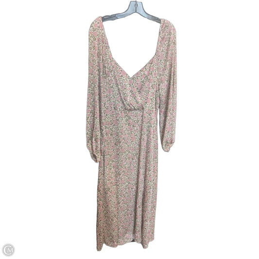 Dress Party Long By Clothes Mentor In Floral Print, Size: Xl