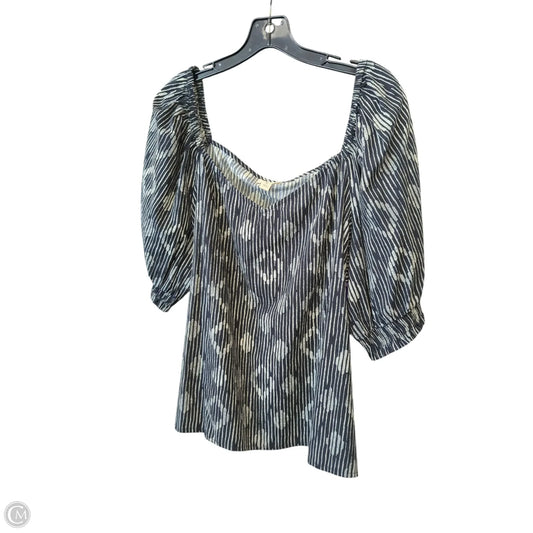 Top Short Sleeve By Ana In Black & White, Size: Xxl