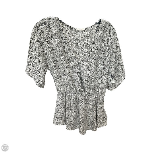 Top Short Sleeve By Sienna Sky In Black & White, Size: S