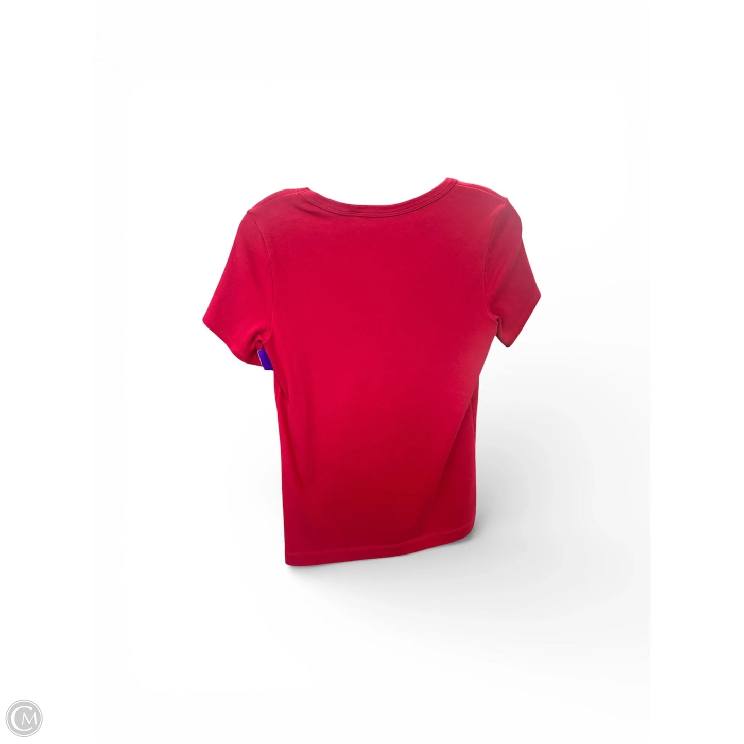 Top Short Sleeve Basic By Chicos In Red, Size: S