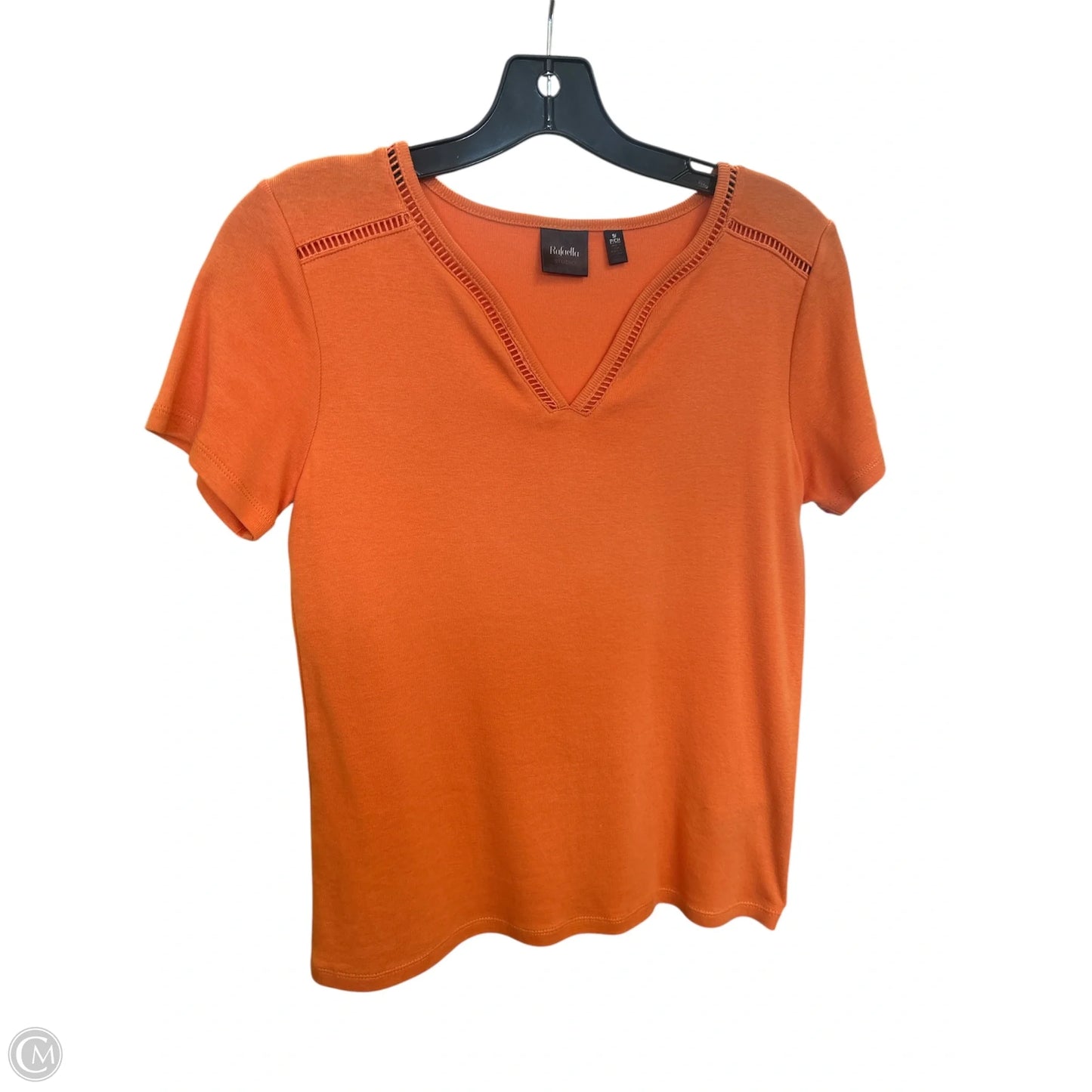 Top Short Sleeve Basic By Rafaella In Orange, Size: S