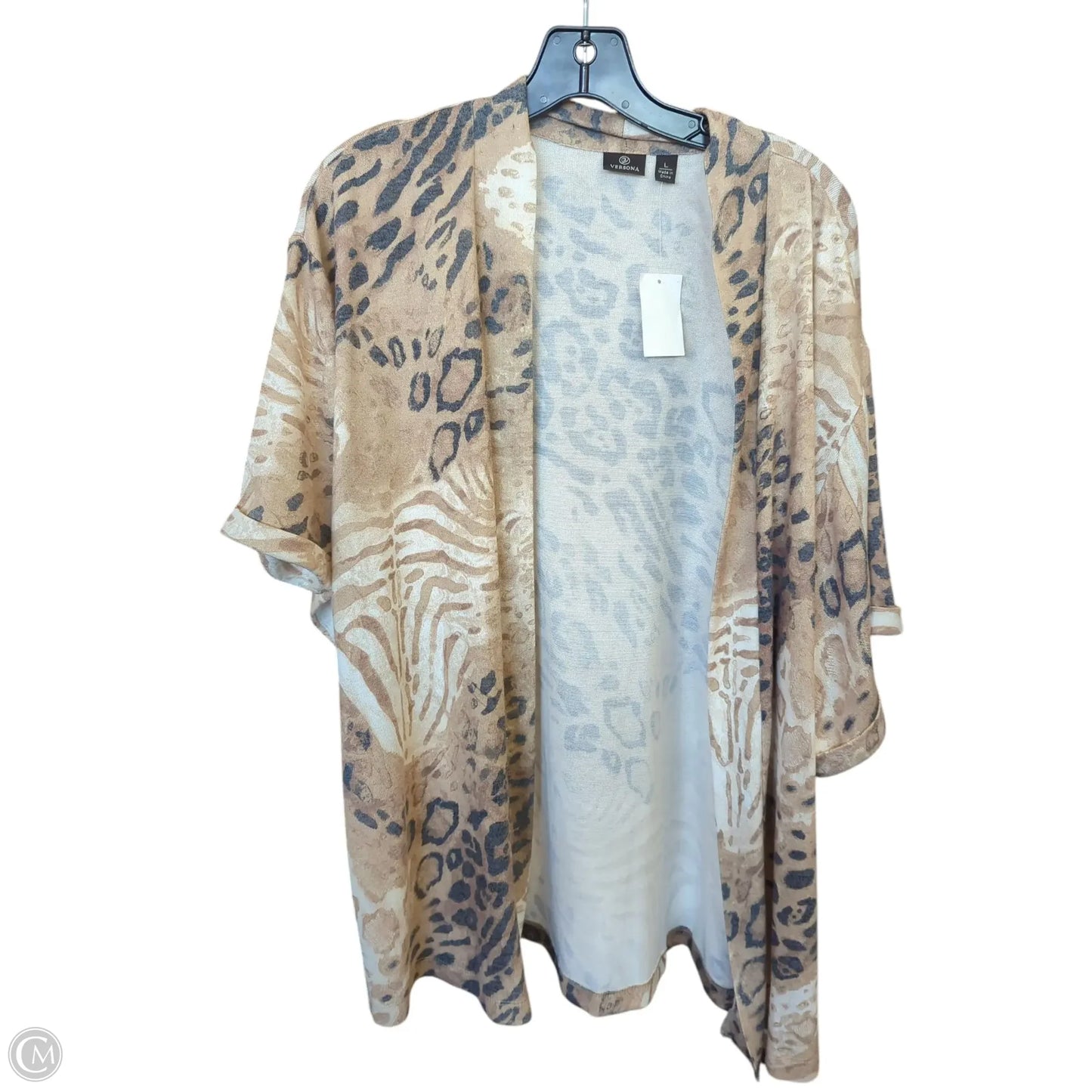 Cardigan By Versona In Animal Print, Size: L