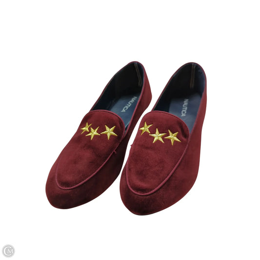 Shoes Flats By Nautica In Maroon, Size: 8.5