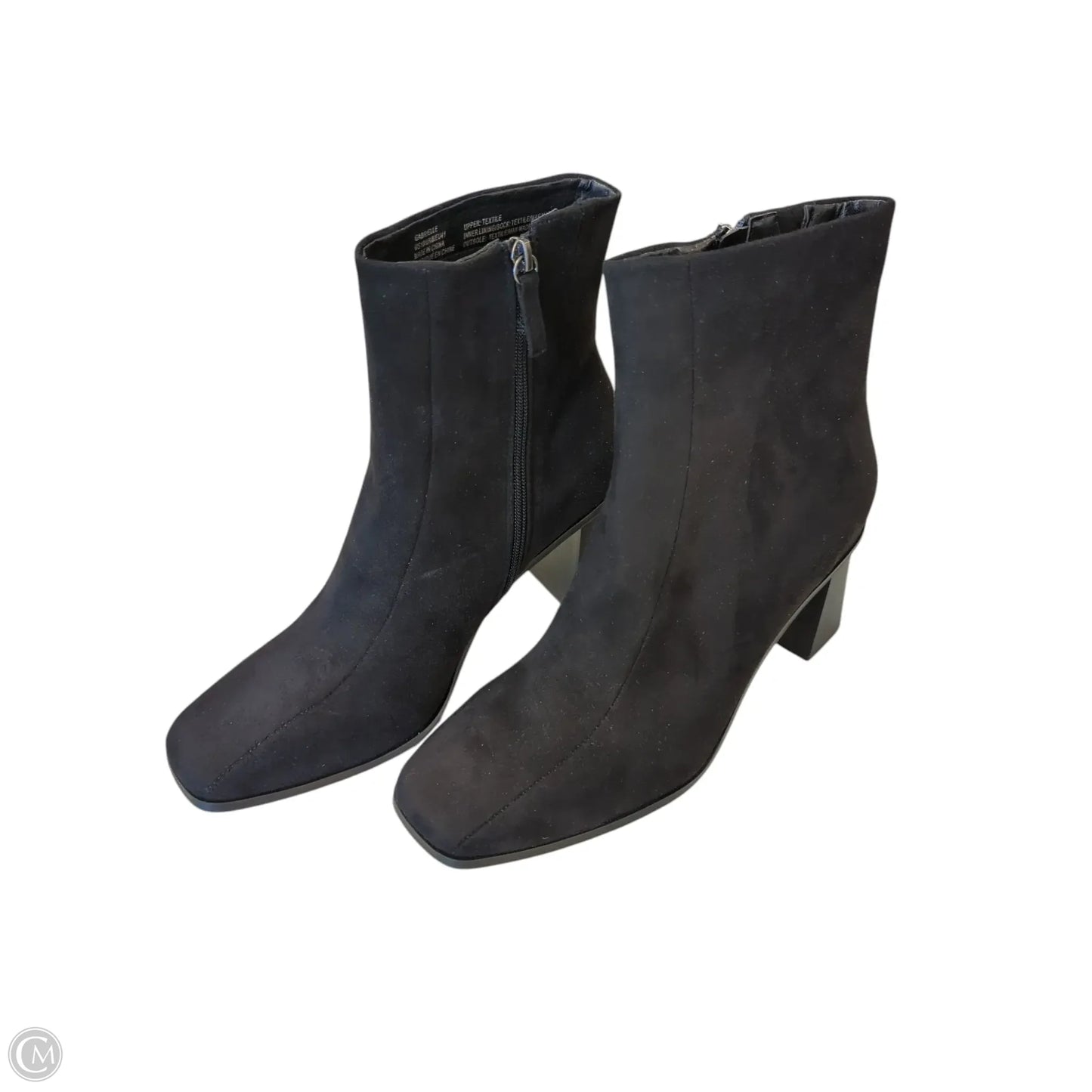 Boots Ankle Heels By Just Fab In Black, Size: 10