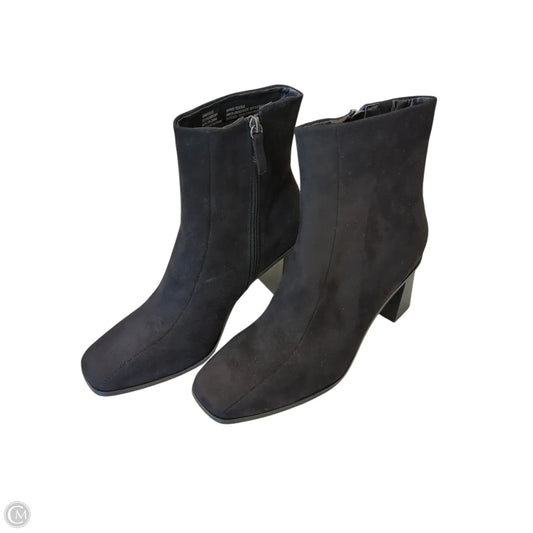Boots Ankle Heels By Just Fab In Black, Size: 10