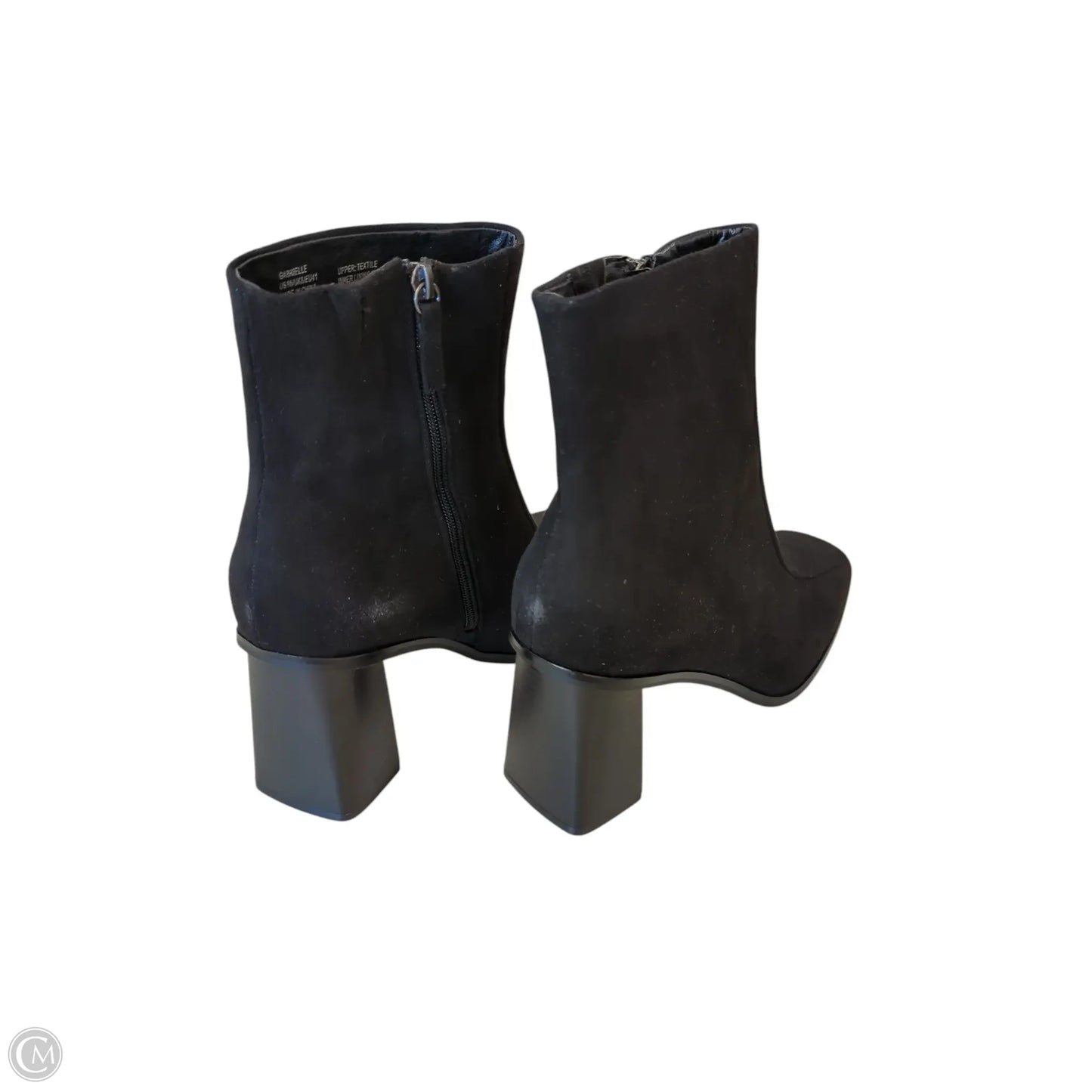 Boots Ankle Heels By Just Fab In Black, Size: 10