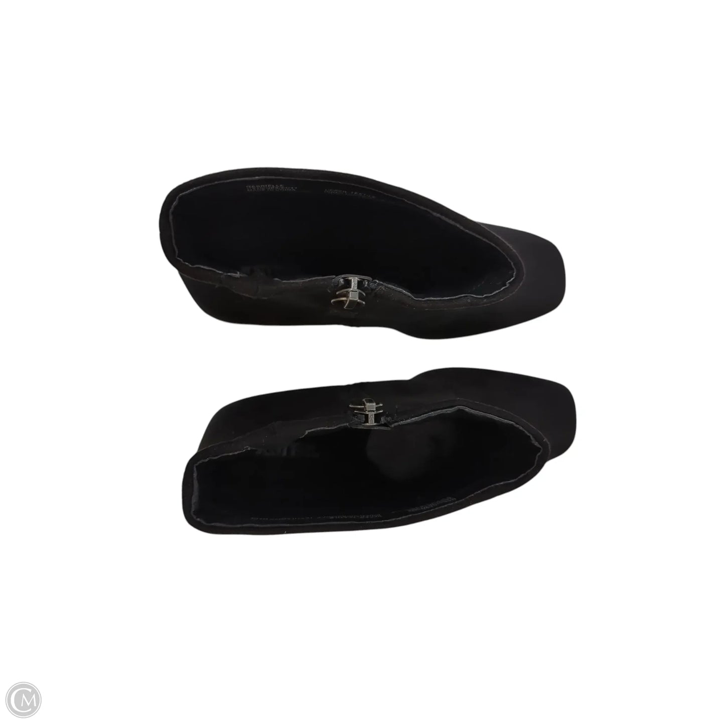 Boots Ankle Heels By Just Fab In Black, Size: 10