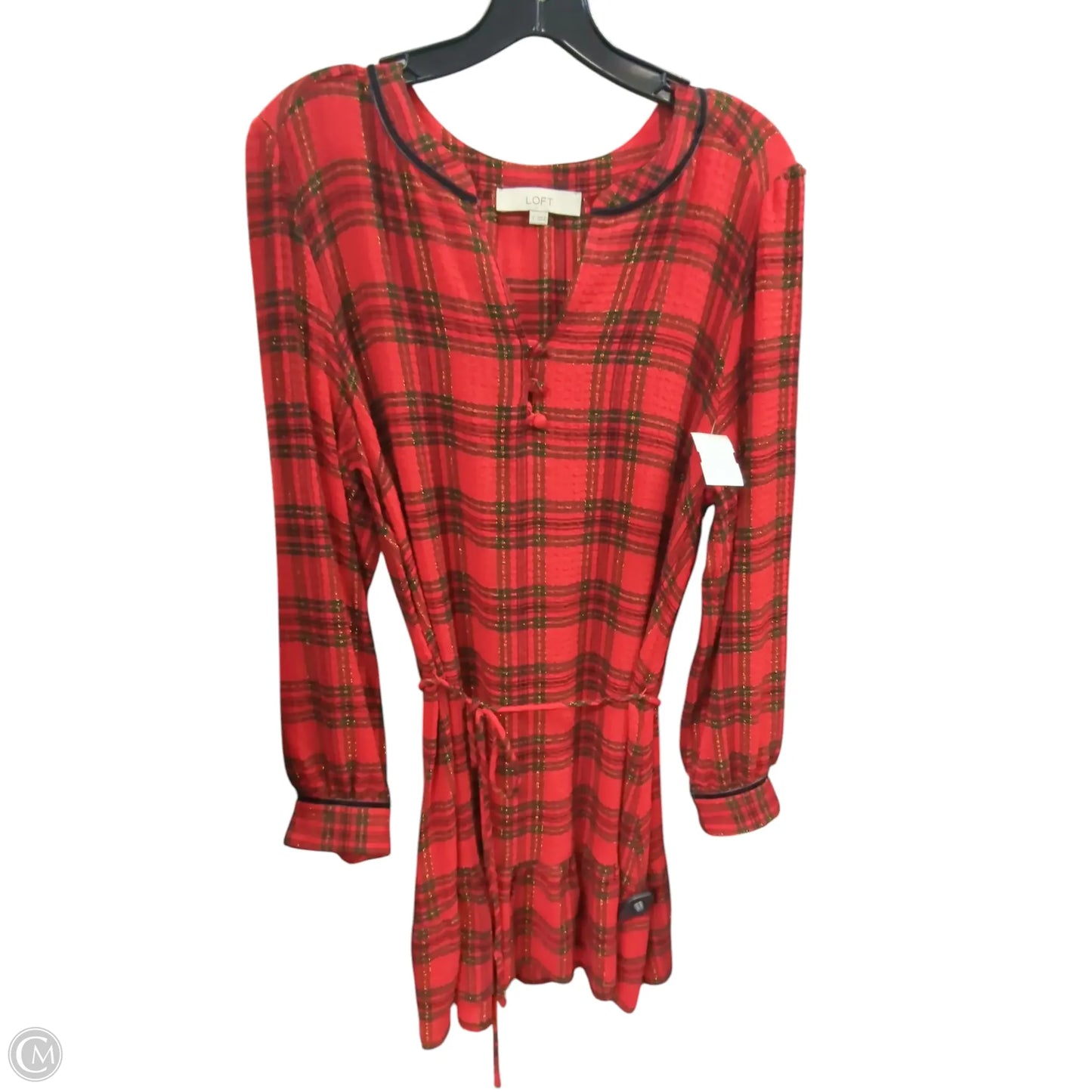 Dress Casual Midi By Loft In Red, Size: L