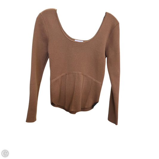 Top Long Sleeve By Pink Lily In Brown, Size: M