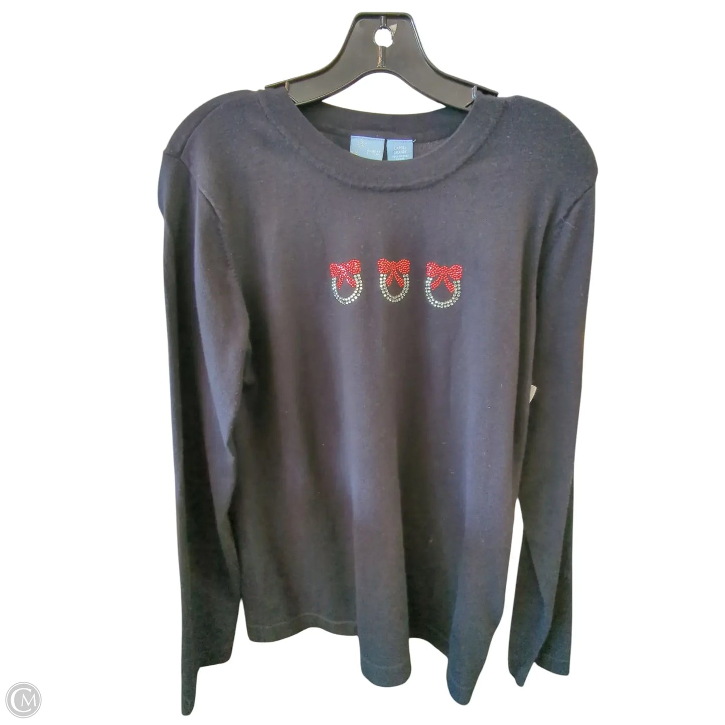 Sweater By Clothes Mentor In Black, Size: L