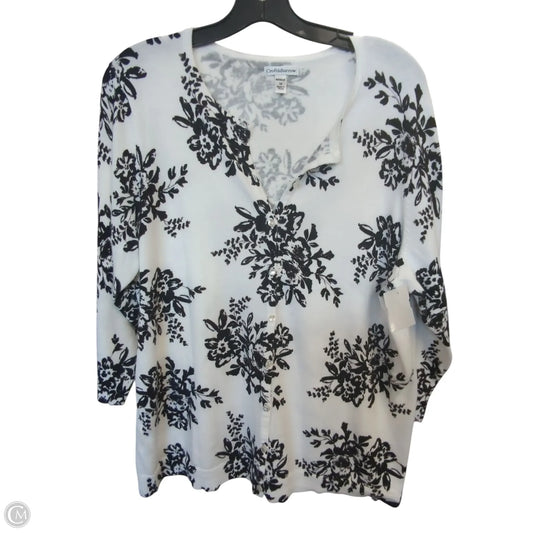 Cardigan By Croft And Barrow In Black & White, Size: 1x