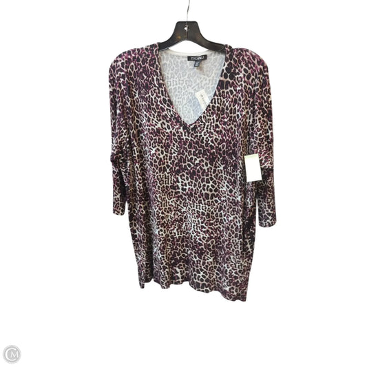Sweater By Roz And Ali In Animal Print, Size: 2x