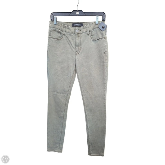 Jeans Skinny By Express In Green, Size: 4