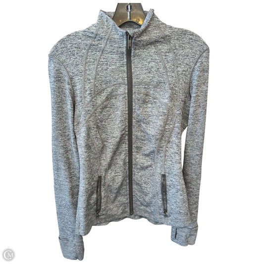 Athletic Jacket By Lululemon In Grey, Size: 8