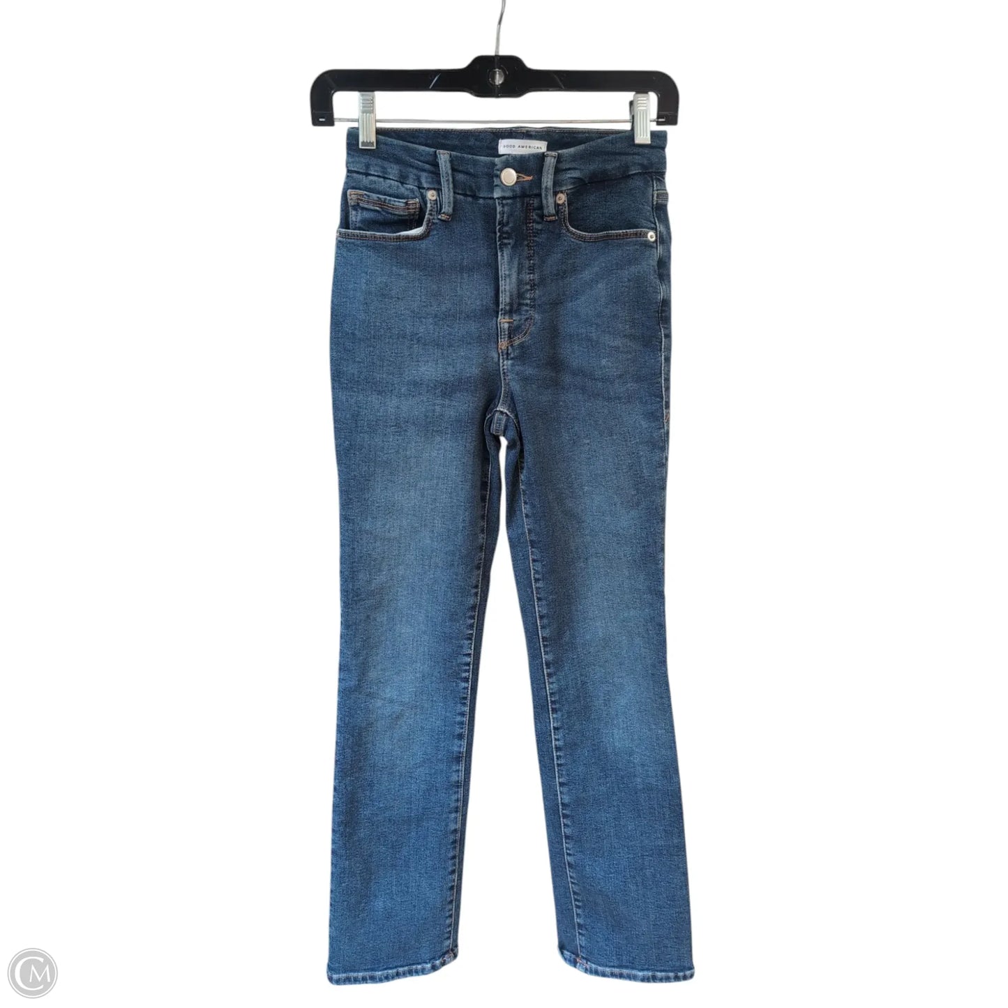 Jeans Skinny By Good American In Blue Denim, Size: 0