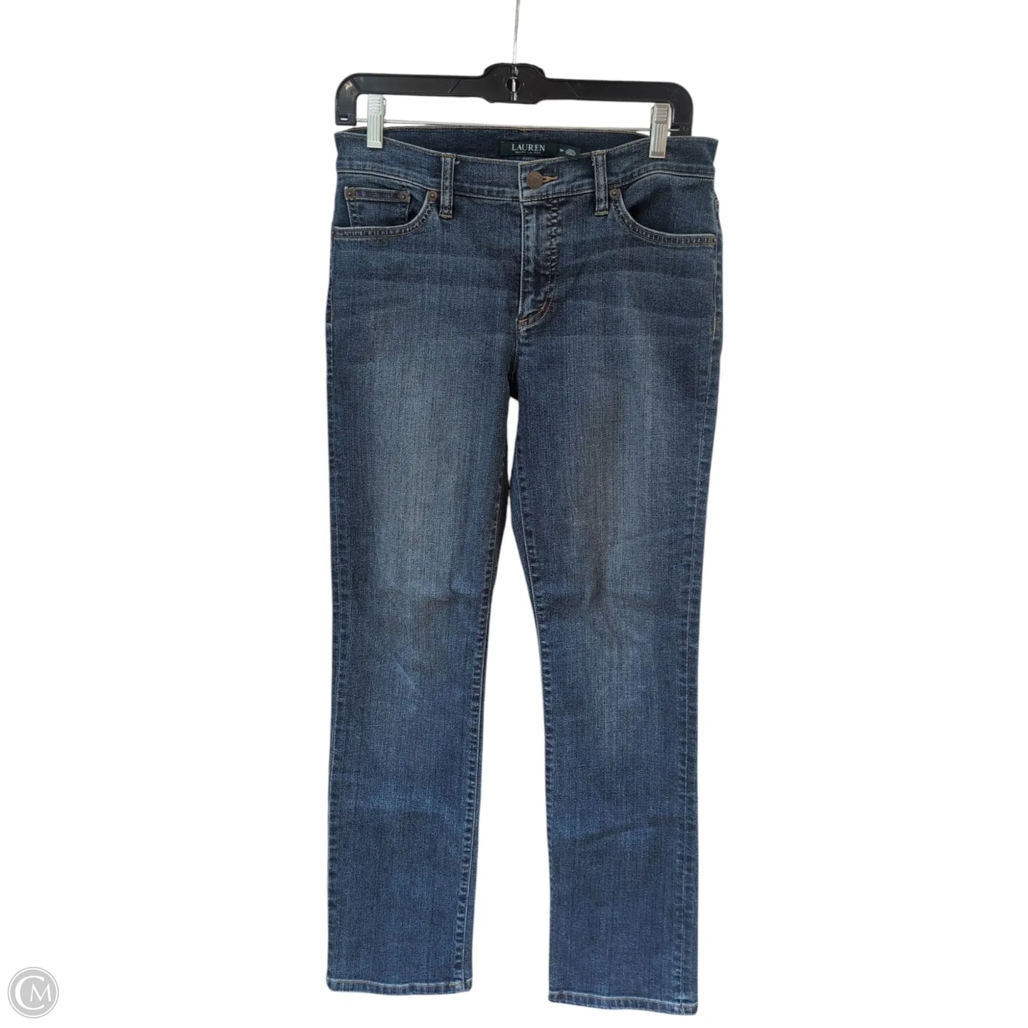 Jeans Straight By Lauren By Ralph Lauren In Blue Denim, Size: 6p