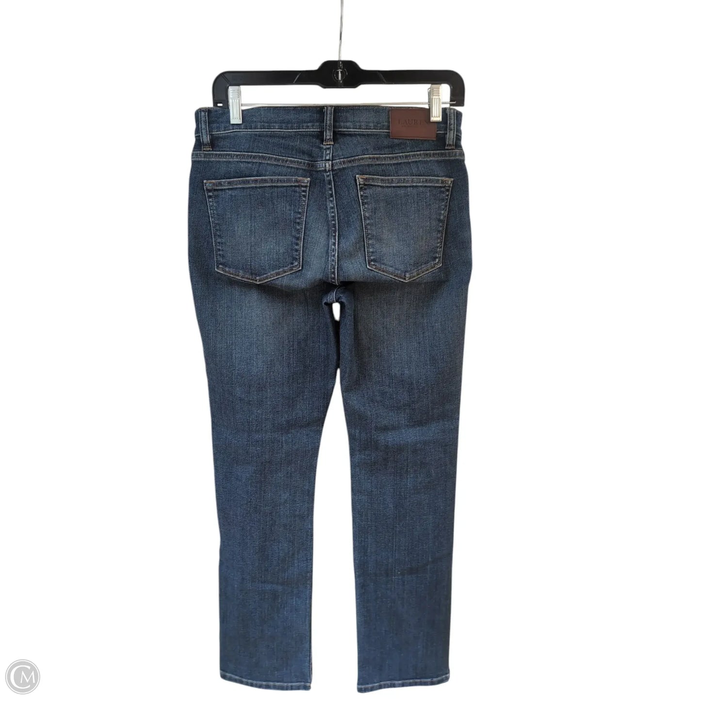 Jeans Straight By Lauren By Ralph Lauren In Blue Denim, Size: 6p