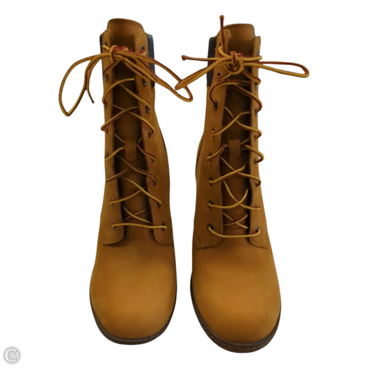Boots Ankle Heels By Timberland In Tan, Size: 8