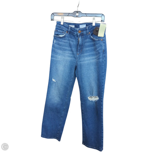 Jeans Straight By Loft In Blue Denim, Size: 4p
