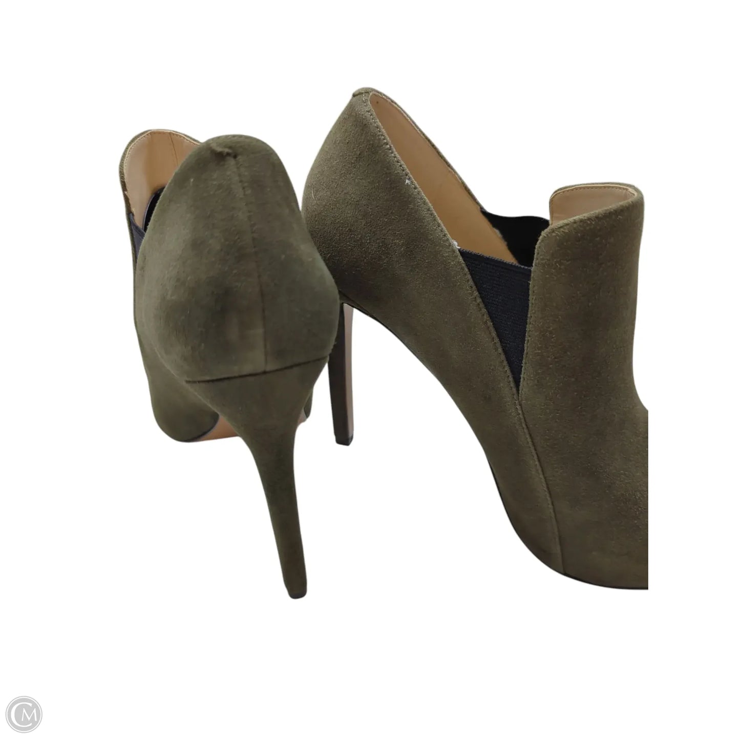 Boots Ankle Heels By Nine West In Green, Size: 10