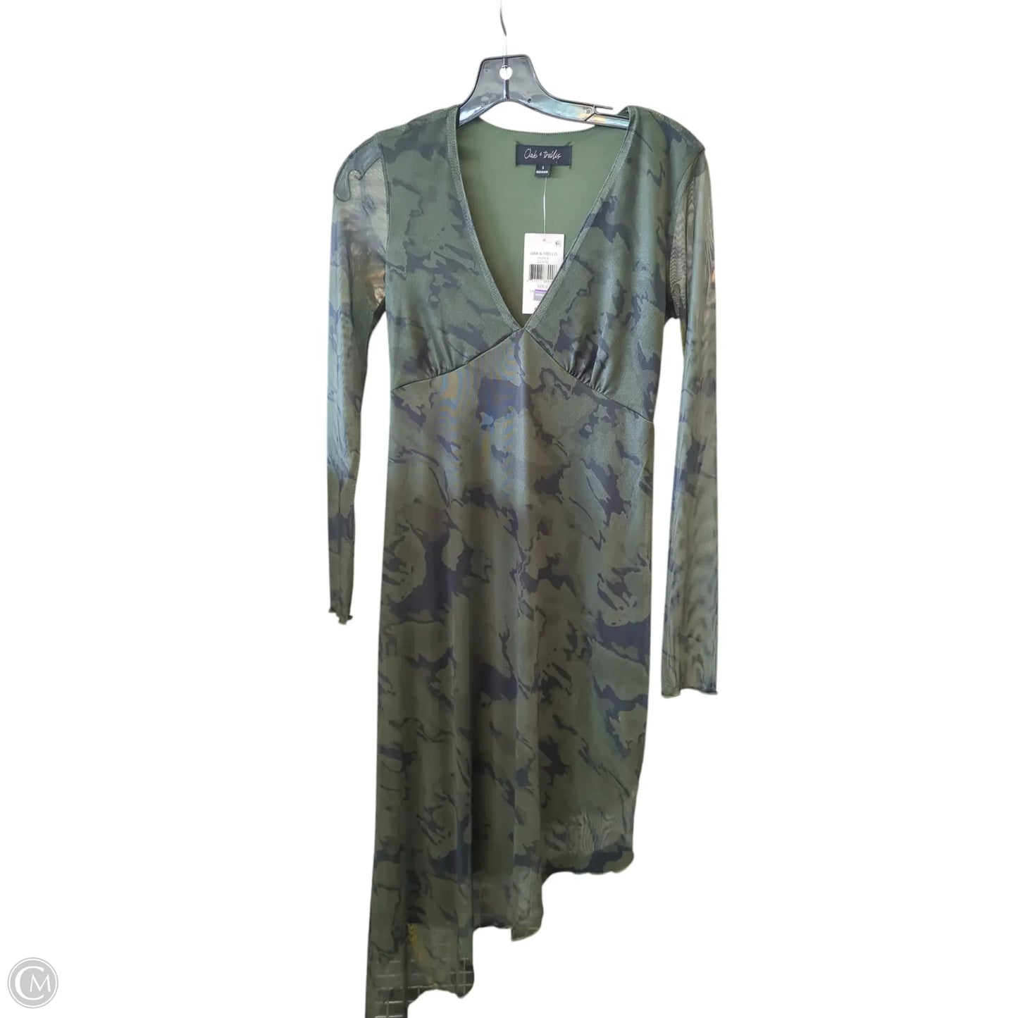 Dress Party Short By Clothes Mentor In Black & Green, Size: S