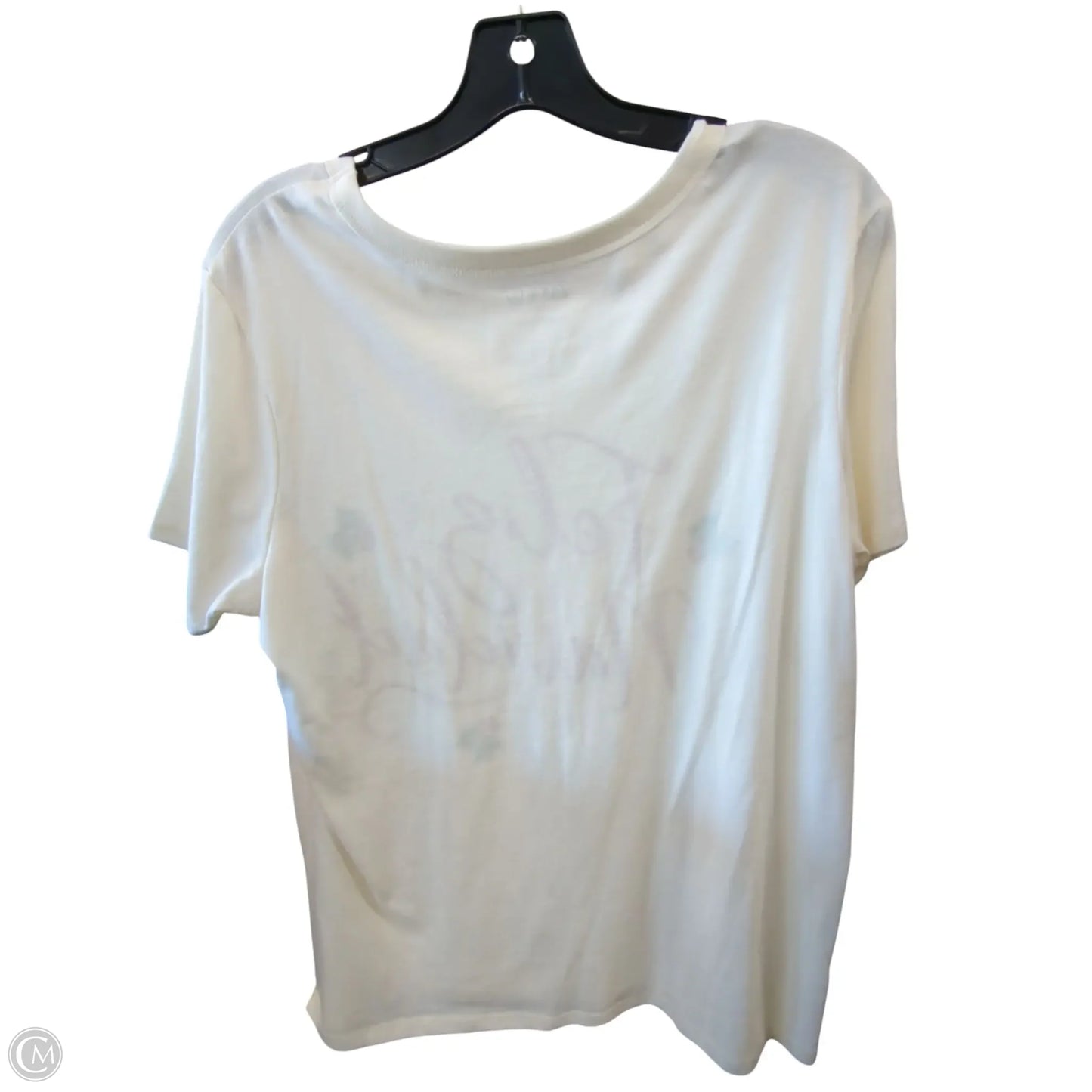 Top Short Sleeve Basic By Zoe And Liv In Ivory, Size: L