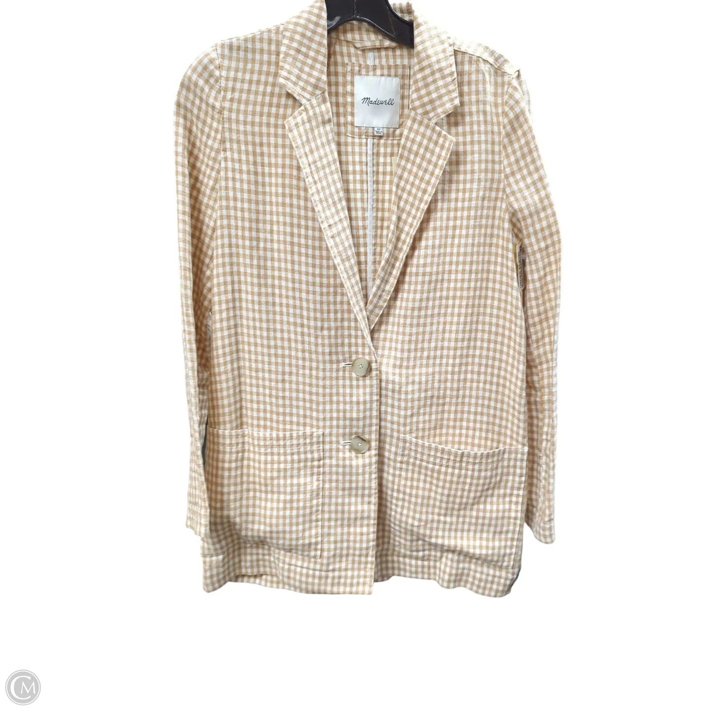 Blazer By Madewell In Tan & White, Size: Xs