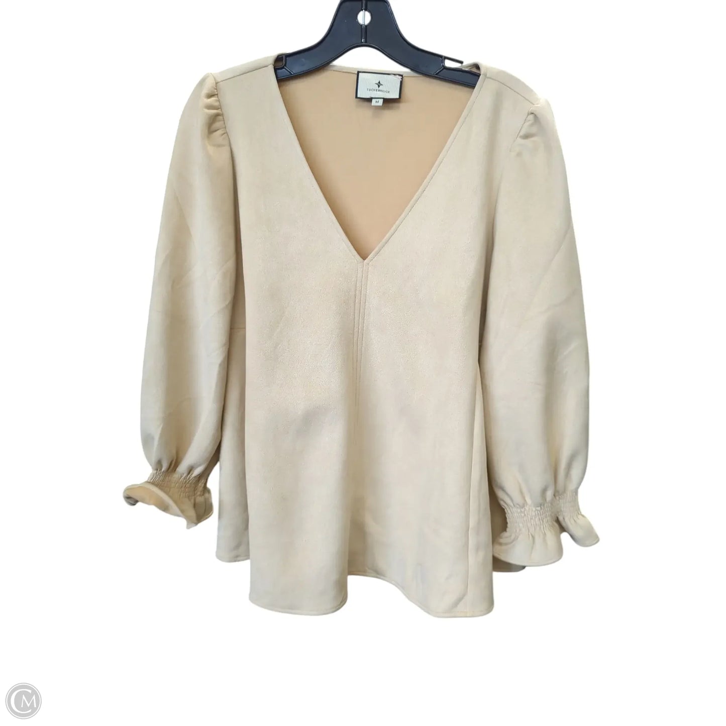 Top Long Sleeve By Tuckernuck In Tan, Size: M
