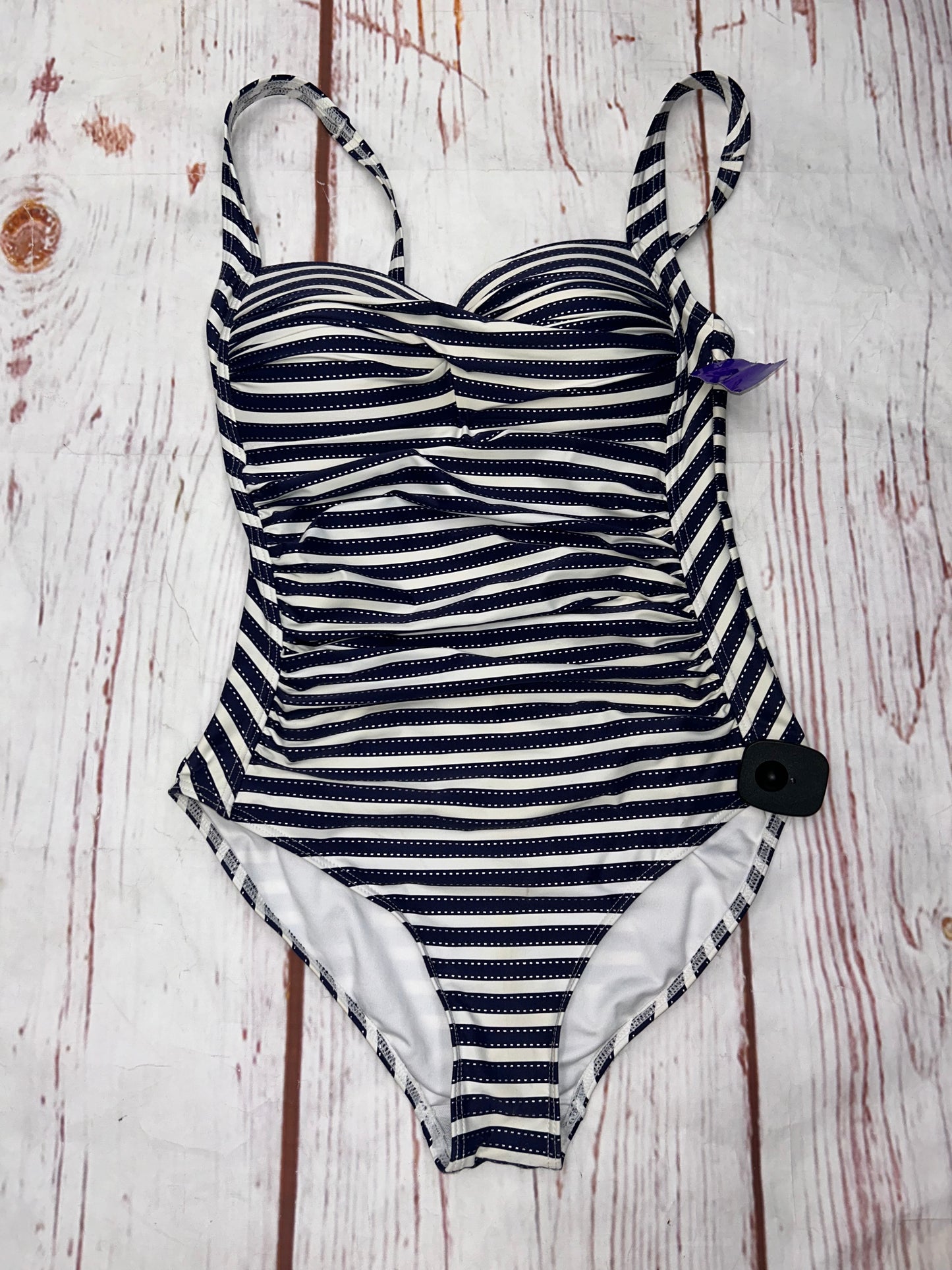 Swimsuit By Clothes Mentor In White Blue, Size: S