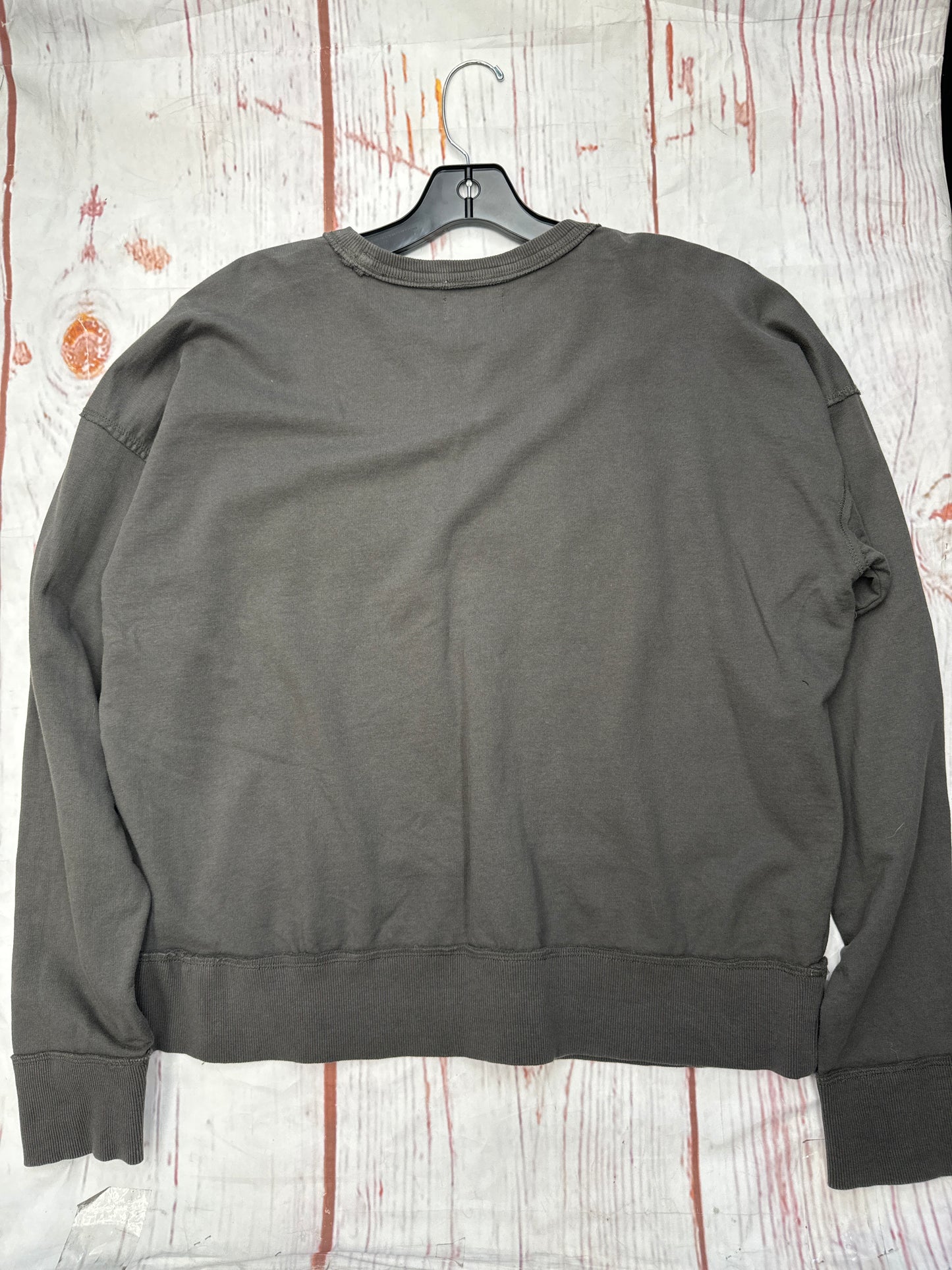 Sweatshirt Crewneck By Lucky Brand In Grey, Size: L